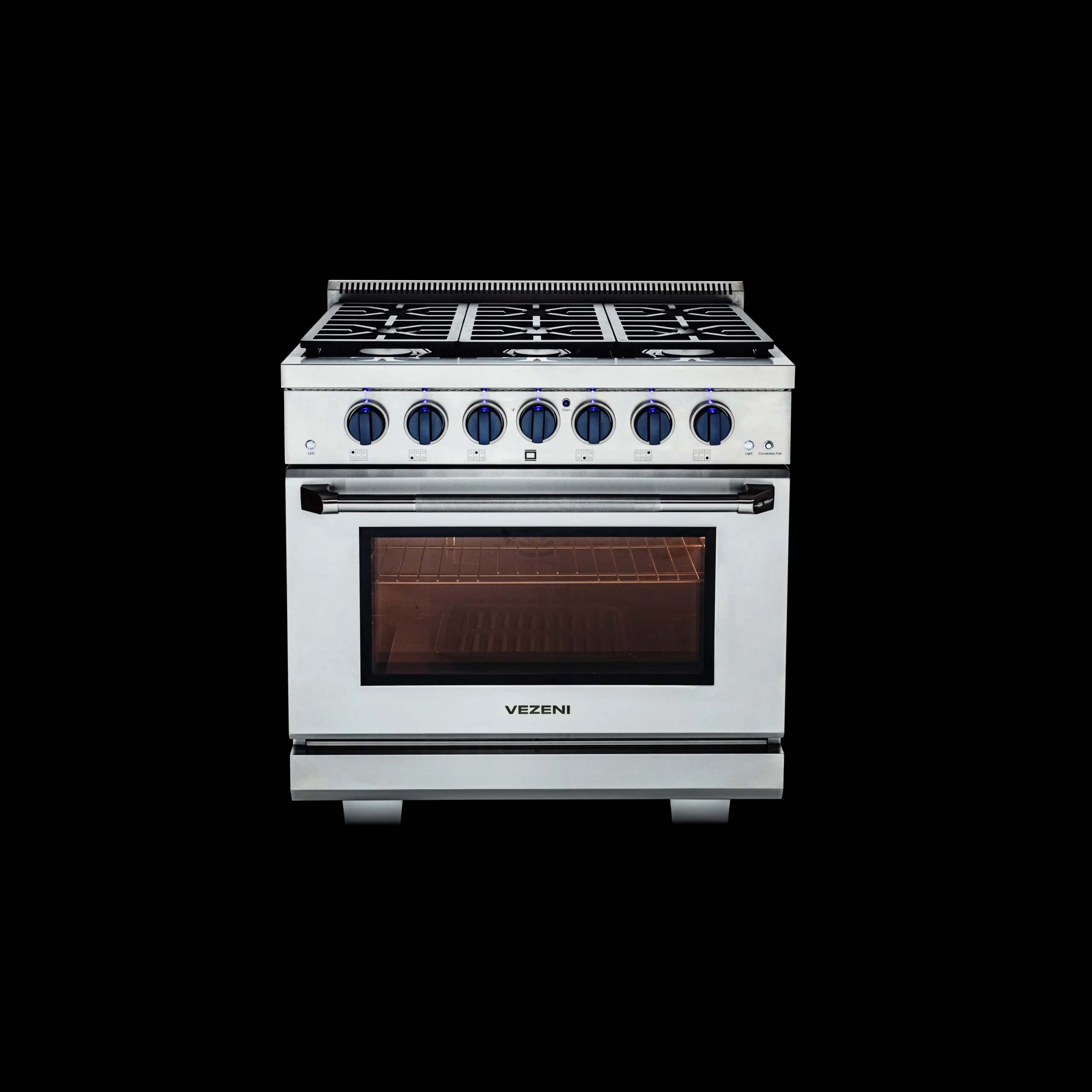 Randolph 36 in gas range blue knobs