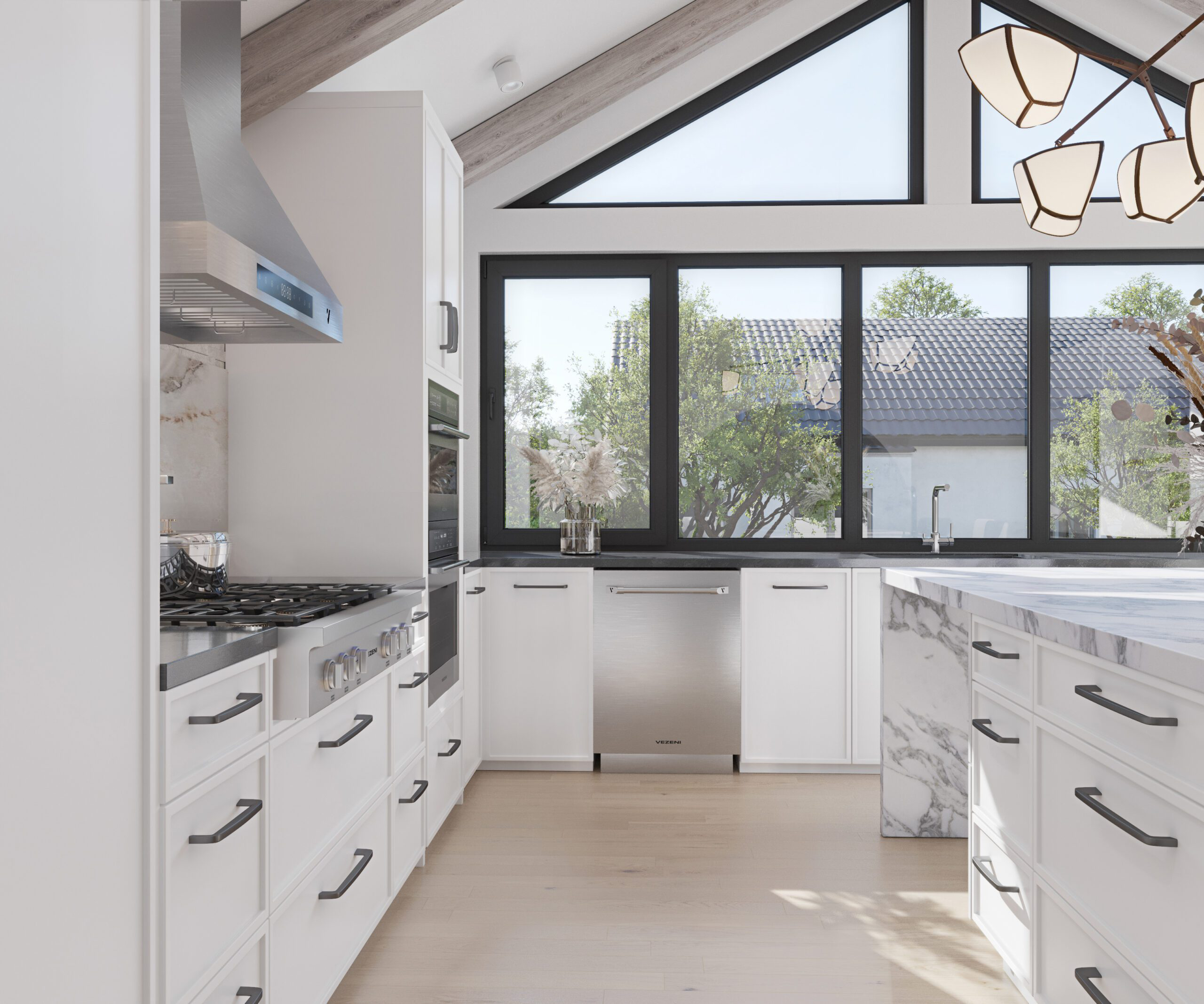 Vezeni 24 in dishwasher white kitchen