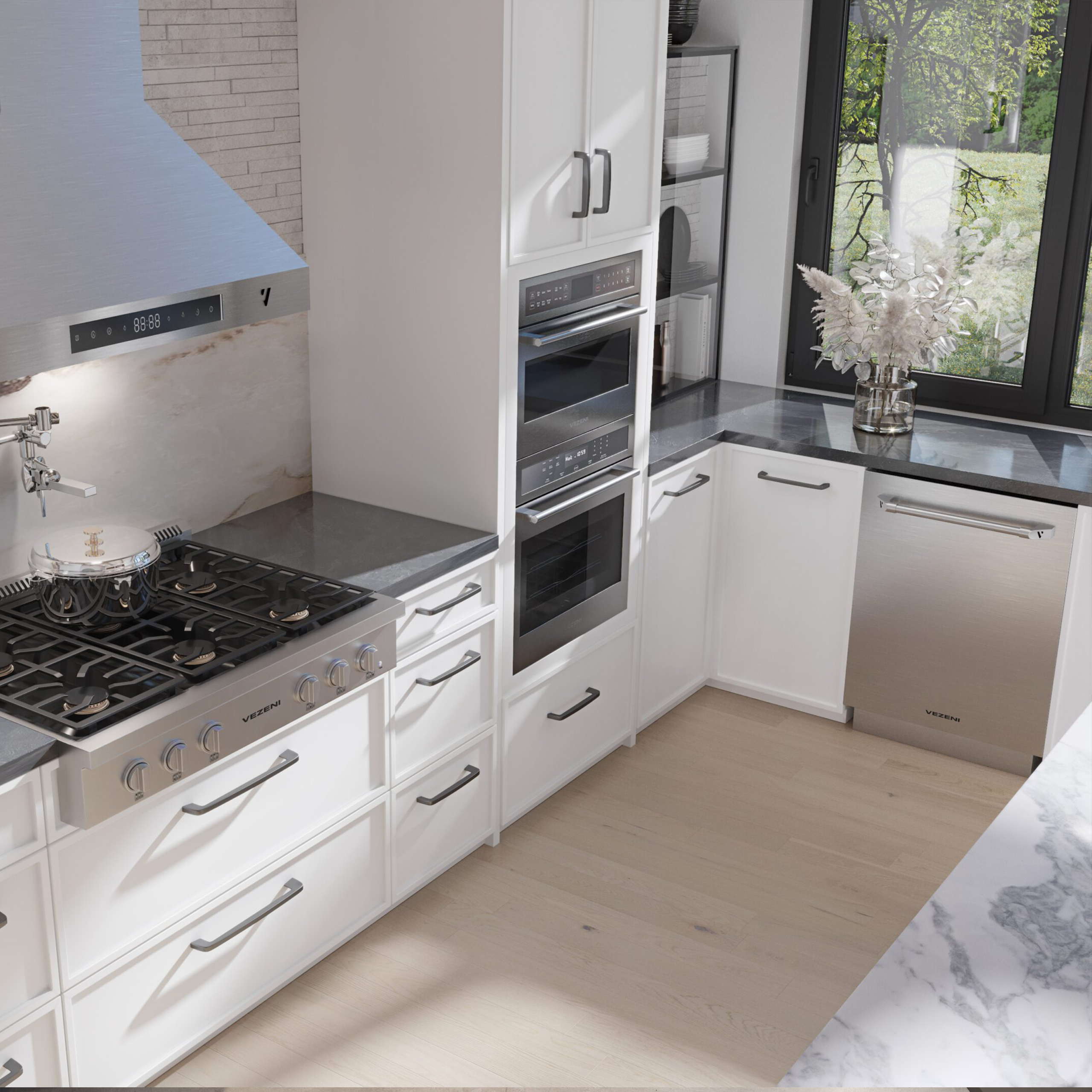 Vezeni 24 in stainless steel dishwasher white kitchen