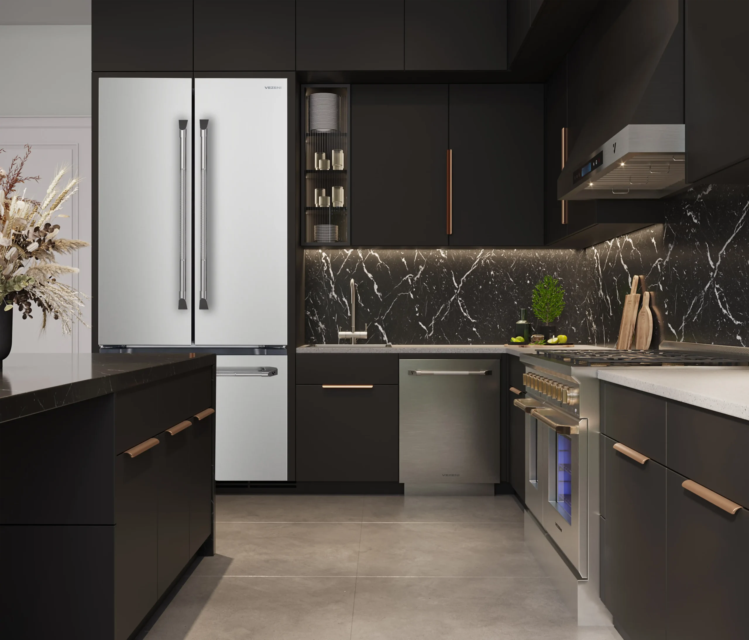 Vezeni Refrigerator_counter depth_luxury kitchen
